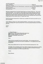 E-mail Exchange about Virginia Key Progress