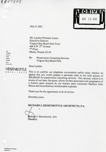 Letter from Preservation Consulting Service for Virginia Key