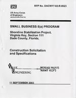 Small Business Program for the Virginia Key Shoreline Stabilization Project