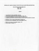 [2001-05-07] Ecosystem Scoping Agenda for the Virginia Key beach Ecosystem Restoration