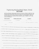 Blank Petition of Support for the Virginia Key Task Force's goal of Keeping Virginia Key a Public Park