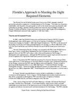 Florida's Approach to Meeting the Eight Requirements for Comprehensive Wildlife Conservation