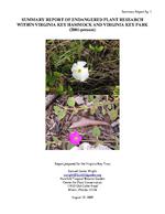Summary Report of the Endangered Plant Research found on Virginia Key Hammock and Virginia Key Beach