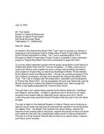 Guy Forchion Letter to Florida's Bureau Historic Preservation