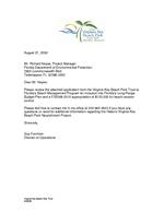 Guy Forchion Letter to Richard Noyes, the Project Manager for Florida's Department of Environmental Protection