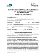 Virginia Key Beach Park Trust's Application for the Safe Neighborhood Parks Bond Program