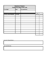 Blank Equipment Request Form for the Virginia Key Beach Park Trust