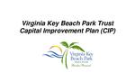 Virginal Key Beach Capital Improvement Plan Cover Sheet