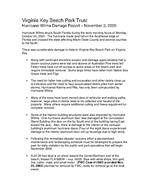 Hurricane Wilma Damage Report for Virginia Key Beach