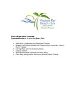 Virginia Key Beach Park Trust Historic Preservation Committee Potential Events