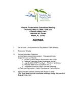Agenda for the May 18, 2006 Historic Preservation Committee Meeting