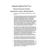 [2006-05-01] Talking Points for the May 1, 2006 Planning and Construction Committee Board Meeting