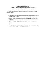 Additional Dates for the YMCA Junior Marine Summer Camp at Virginia Key Beach Park