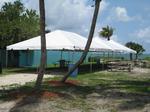 Photo of the Tent Set-up for the YMCA Junior Marine Biology Camp at Virginia Key Beach Park