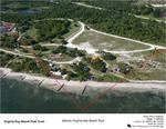 Aerial Photo of Virginia Key Beach Park Showing the Mini-Train to the Cabins