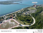 Aerial of Virginia Key Beach Showing the Park's Entrance and Event Lawn