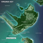 Aerial Image Showing the Location of a Rogue Buoy Near Virginia Key Beach Park
