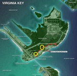 Aerial Image Showing the Location of the Mangroves at Virginia Key Beach Park