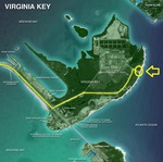 Aerial Image Showing the North Point of Virginia Key Beach Park