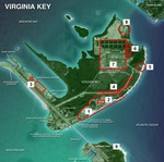 Aerial Image Showing the Special Event Locations on Virginia Key