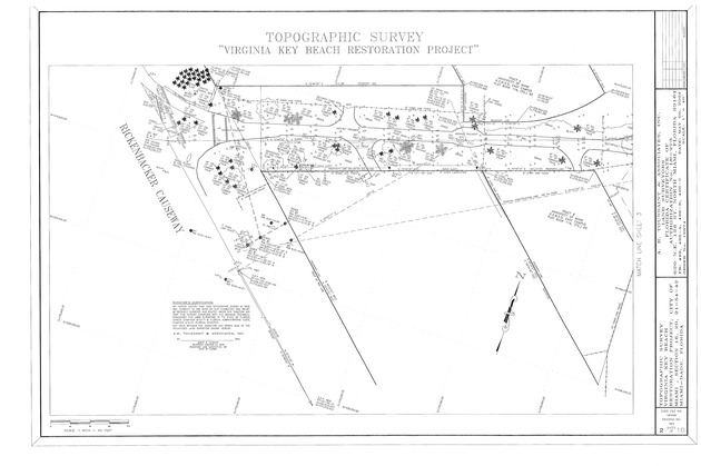 Survey Sheet Two of the Virginia Key Beach Restoration Project