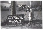 Black and White Photo of Dade County Park Colored Only Sign