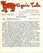 Tiger's Tale: September 1970