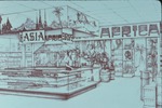 [1970/1990] Artistic rendering of zoo gift shop for Miami Metrozoo