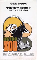 Promotional poster for the Miami Metrozoo Preview Center's Grand opening