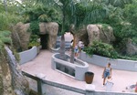 View of the winding pathways for the Asian River Life exhibit at Miami Metrozoo
