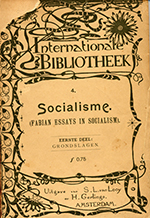 [1891] Socialisme : (Fabian essays in socialism) (Book Cover) / vertaald door F.M. Wibaut