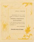 Ondergeteekende heeft de eer U uit te noodigen tot bezichtiging der Tentoonstelling van Teekeningen, Lithografieen enz. door Th. van Hoytema. (Invitation)