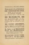 [1877/1951] Werken van P.H. van Moerkerken Jr. : De Doodendans. (Advertisement)