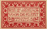 Bewijs van lidmaatschap van de vereeniging Voor de Kunst. / (Membership card)