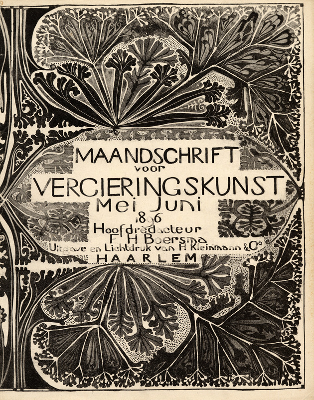 Maandschrift voor Vercieringskunst : Mei, Juni, 1896 (Book Cover) / Hoofdredacteur F.H. Bersma - Front