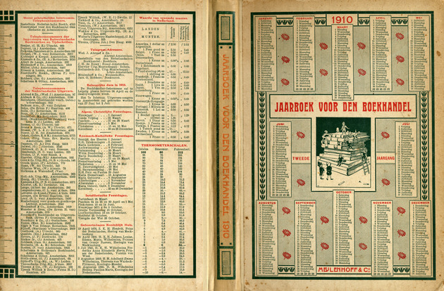 Jaarboek voor den boekhandel (Book Cover) / bewerkt door D. Smit ; bibliothecaris van het Leesmuseum te Amsterdam ; tweede jaargang ; 1910