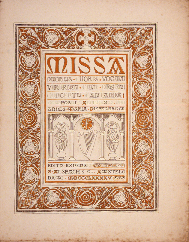 Missa : duobus choris vocum virorum cum organi concente cantanda (Book Cover) / composuit Alphonsus Johannes Maria Diepenbrock