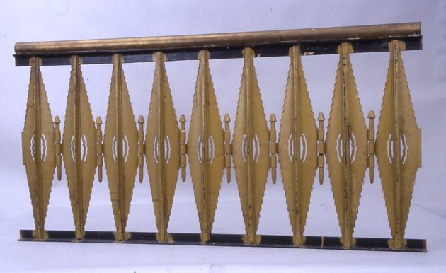 Balustrade with linear and spiral motif, approximately 1900