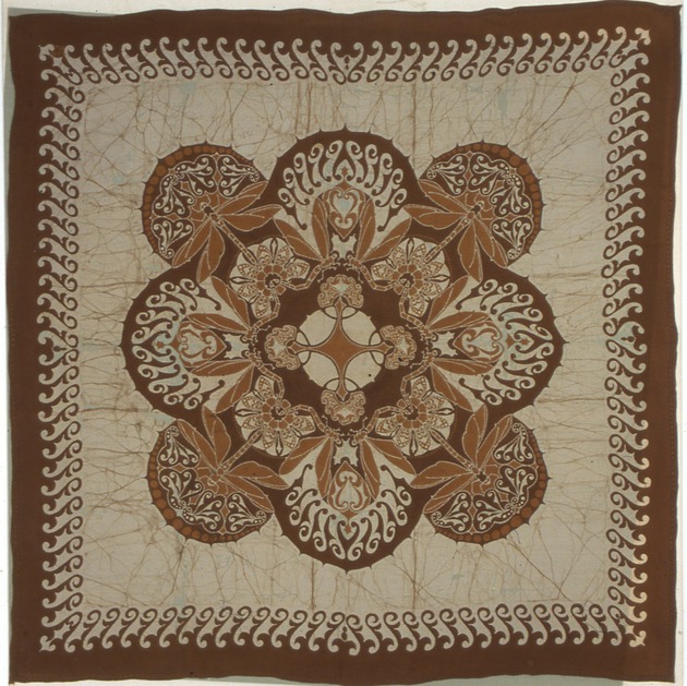 Textile with batik Art Nouveau design, approximately 1920