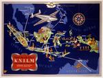 Complete Map of the Airlines of K.N.I.L.M., Royal Netherlands Indies Airways, [ca. 1935]