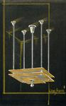 Design drawing for an Art Deco-style chandelier, approximately 1925