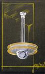 [1925] Design drawing for an Art Deco-style chandelier, approximately 1925