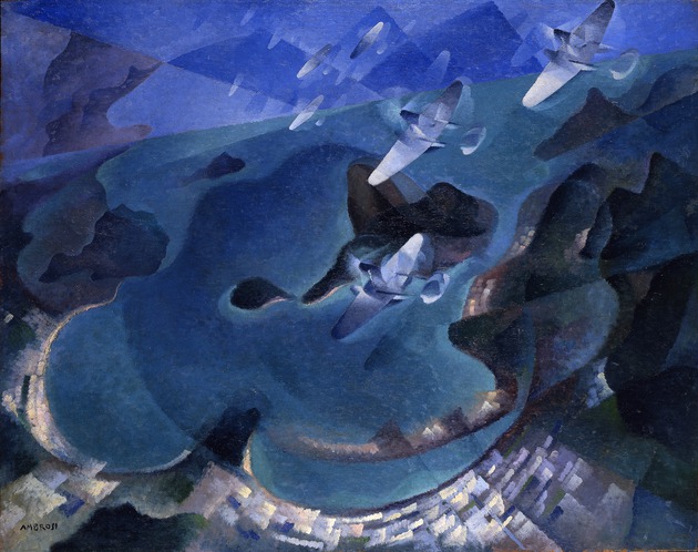 Painting, Prima crociera atlantica su Rio de Janeiro [First Atlantic Long-distance Flight over Rio de Janeiro], 1933
