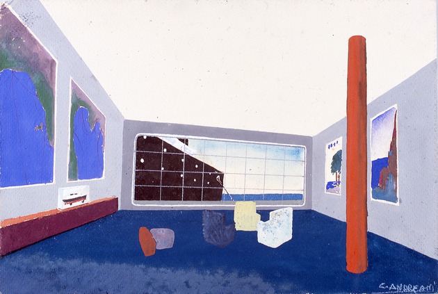 Painting, Untitled [Interior room of a steamship], (date unknown)