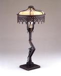 Table lamp and shade [Climbing Rat motif], approximately 1925