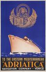 Poster, To The Eastern Mediterranean Adriatica Navigation Company Venice, 1938