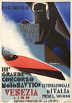 Poster, III Grande Concorso Motonautico Internazionale d'Italia Venezia 13-20 Settembre 1931 .A.IX [III International Great Motorboat Competition of Italy Venice 13-20 September 1931. A.IX], 1931
