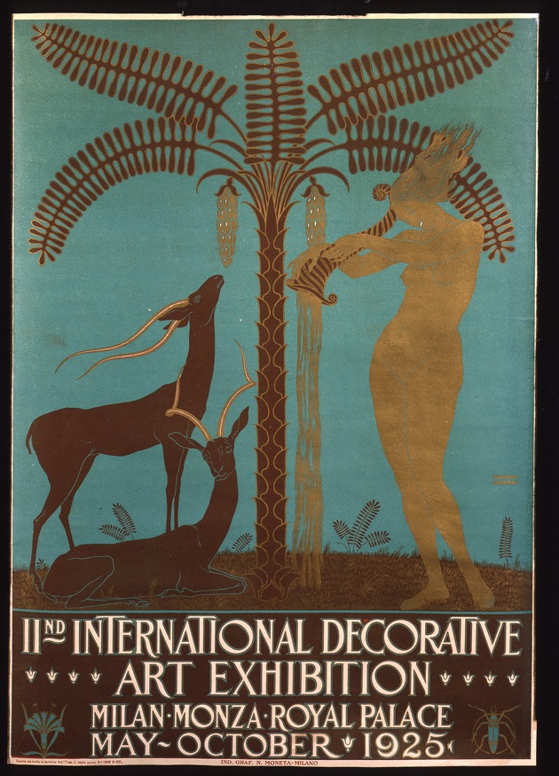 Poster, IInd International Decorative Art Exhibition Milan-Monza Royal Palace, 1925
