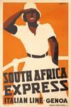 PosterSouth Africa Express; Italian Line, Genoa, 1934