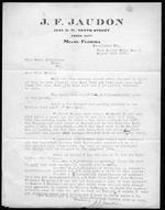 Correspondence relating to land sold to Marjory Stoneman Douglas